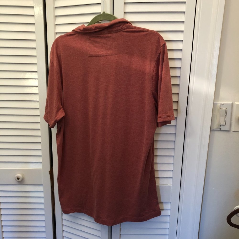 The Black Dog men rust orange polo style shirt, XXL - Picture 2 of 8